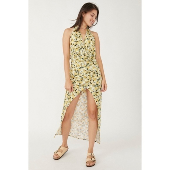 NWT Free People Daria Draped Maxi Dress 
Apple Mint Combo - Picture 3 of 10